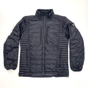 KUHL Jacket Mens Medium Puffer Downfill Spyfire Winter Snow Coat In Blackout